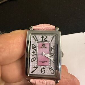 Pasarelli Pink Rectangular Watch